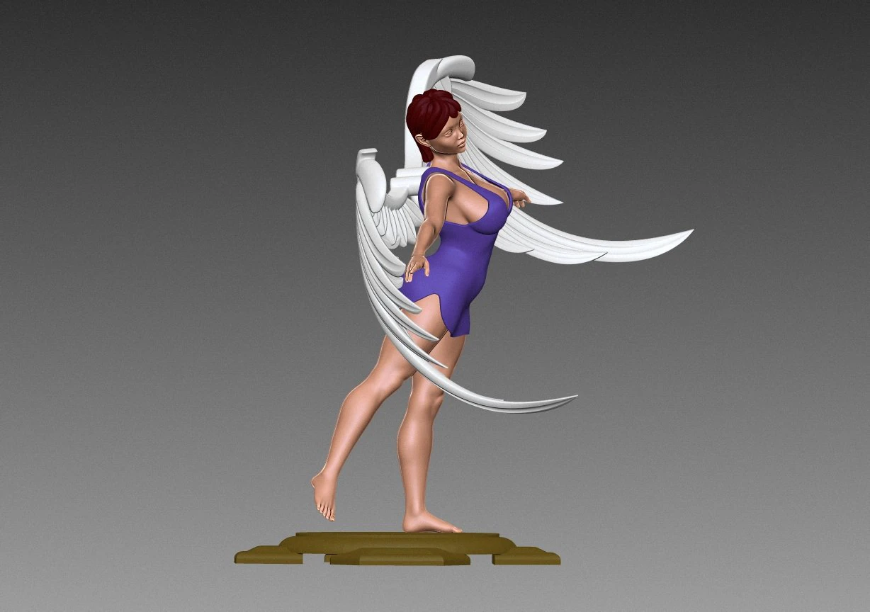 Angel 3D Print Model .c4d .max .obj .3ds .fbx .stl .blend 