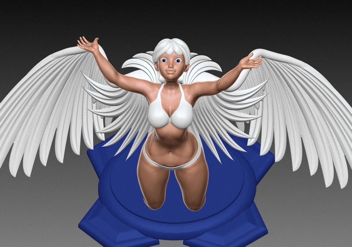 Angel 3D Print Model .c4d .max .obj .3ds .fbx .stl .blend 