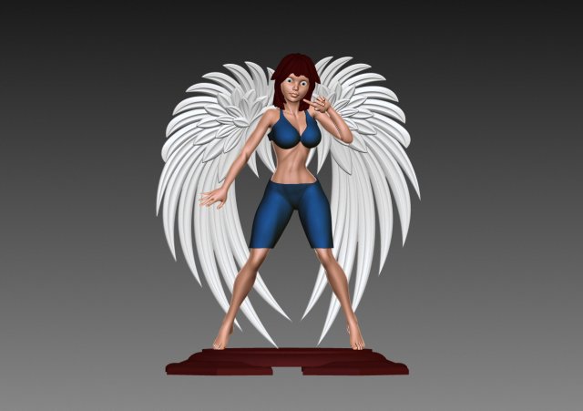 Angel 3D Print Model .c4d .max .obj .3ds .fbx .stl .blend 