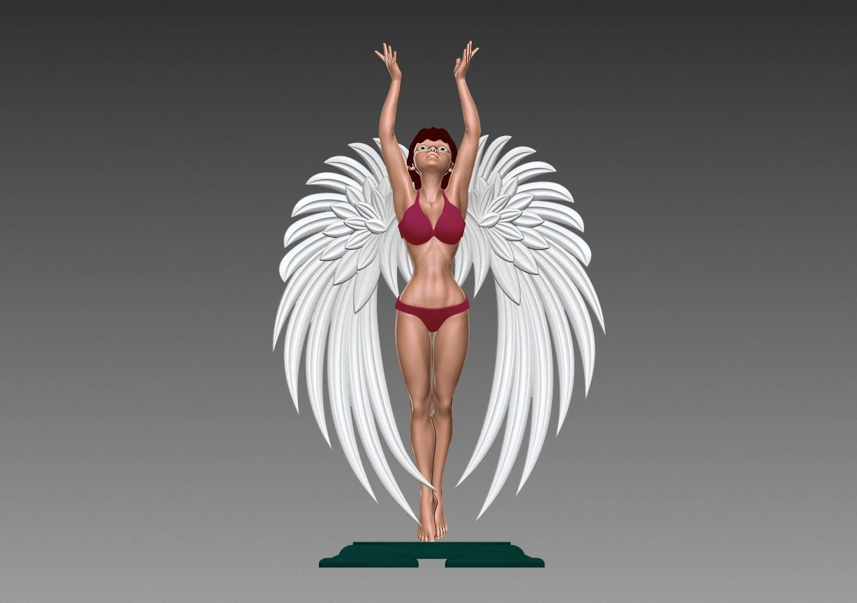 Angel 3D Print Model .c4d .max .obj .3ds .fbx .stl .blend