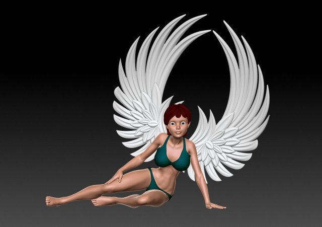 Angel 3D 打印模型 .c4d .max .obj .3ds .fbx .stl .blend 