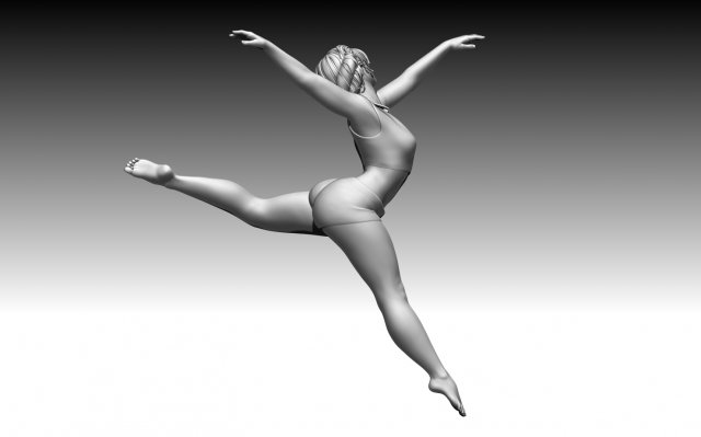 Woman 3D Print Model .c4d .max .obj .3ds .fbx .stl .blend 