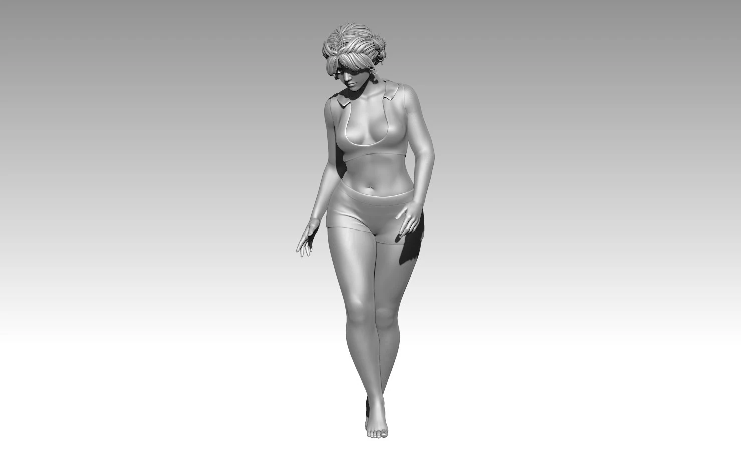 Woman 3D Print Model .c4d .max .obj .3ds .fbx .stl .blend 