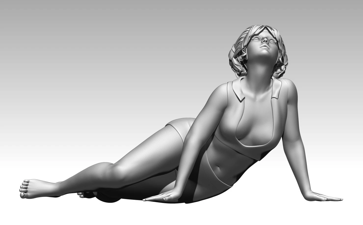 Woman 3D Print Model .c4d .max .obj .3ds .fbx .stl .blend 
