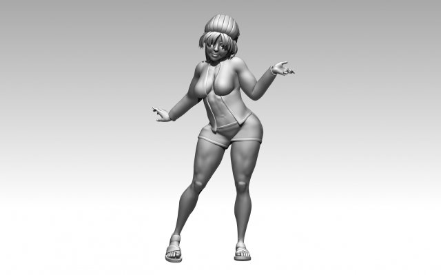 Woman 3D Print Model .c4d .max .obj .3ds .fbx .stl .blend 