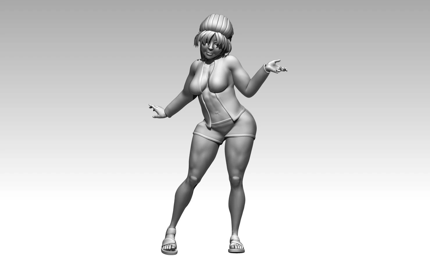 Woman 3D Print Model .c4d .max .obj .3ds .fbx .stl .blend 