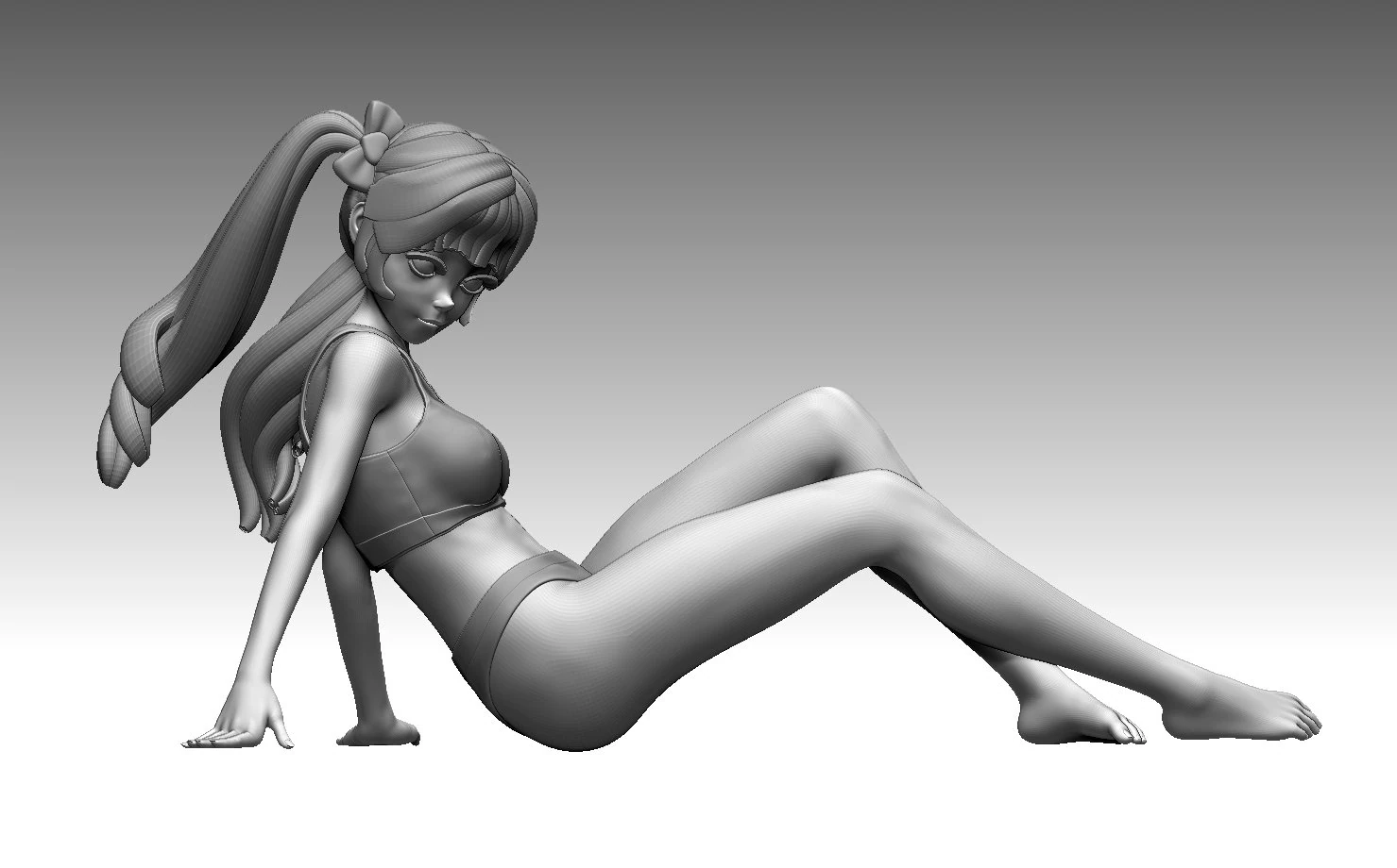 Woman 3D Print Model .c4d .max .obj .3ds .fbx .stl .blend 