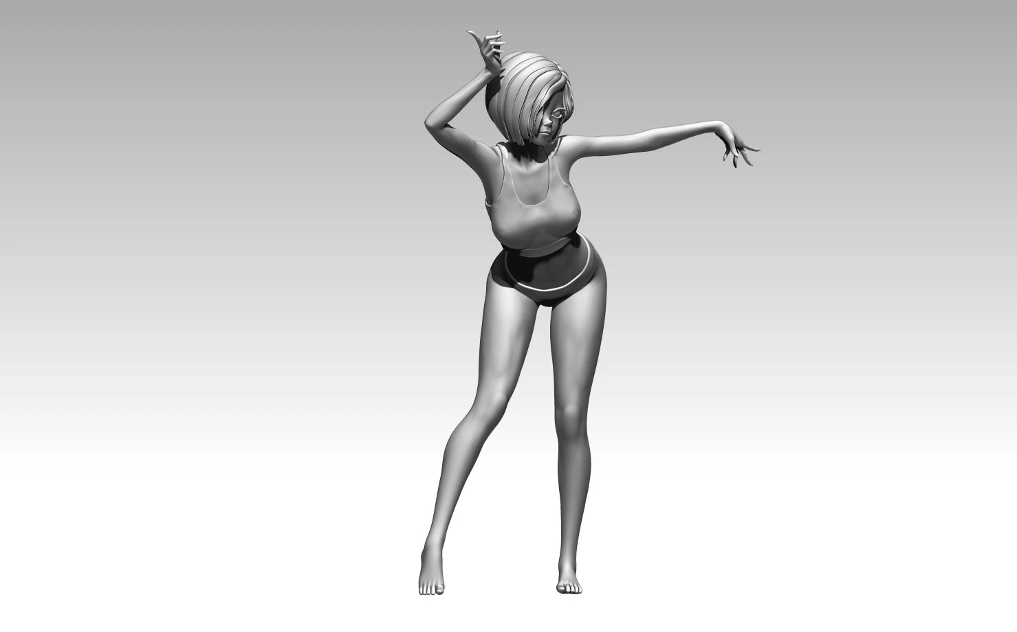 Woman 3D Print Model .c4d .max .obj .3ds .fbx .stl .blend 
