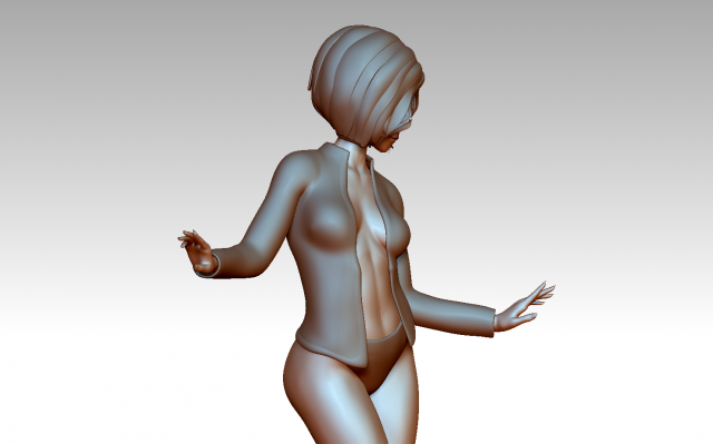 Woman 3D Print Model .c4d .max .obj .3ds .fbx .stl .blend 
