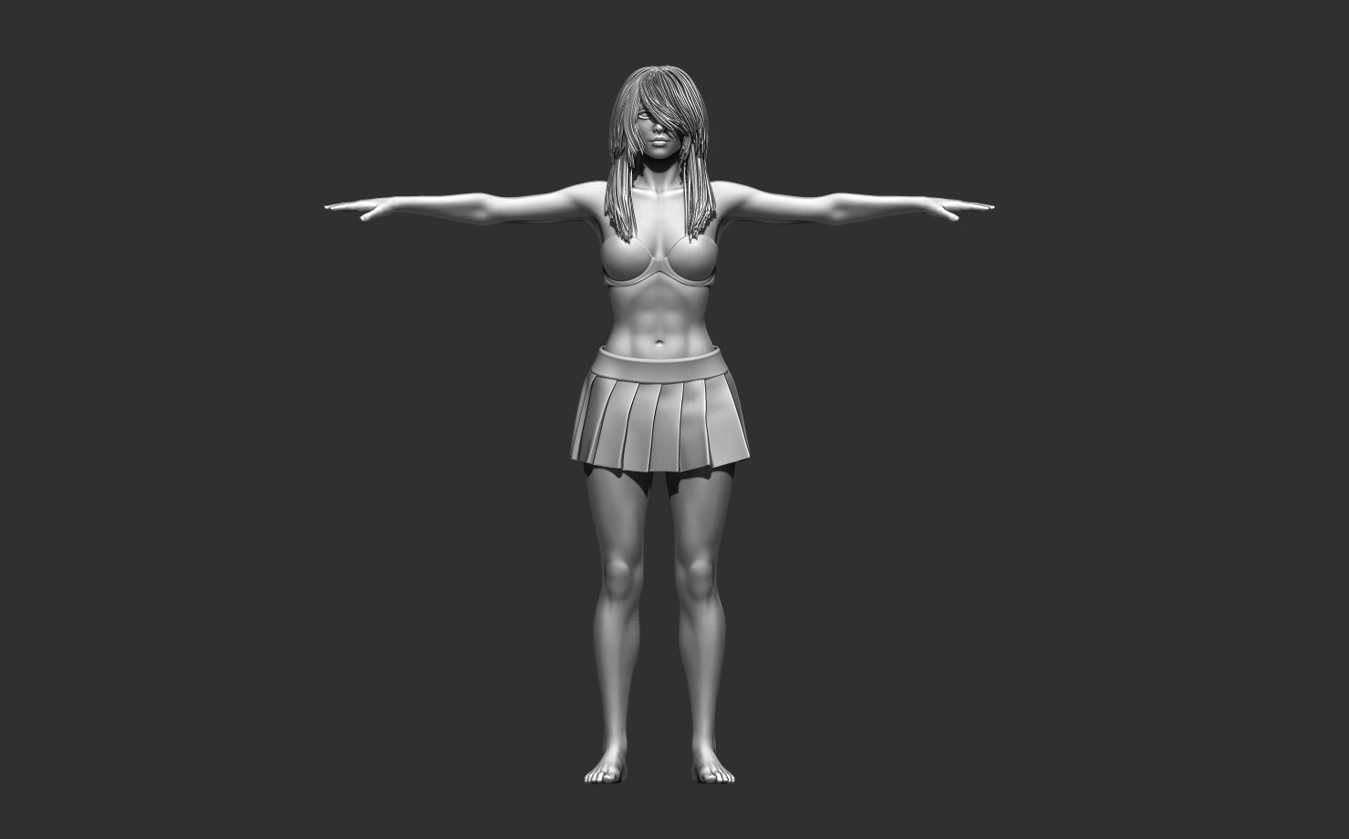 Woman 3D Print Model .c4d .max .obj .3ds .fbx .stl .blend
