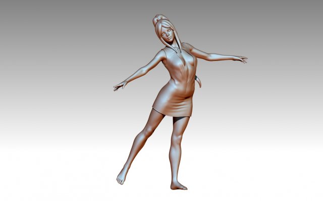 Woman Ballet Dancer Modèles 3D en vedette .c4d .max .obj .3ds .fbx .stl .blend 