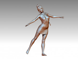 Woman Ballet Dancer 3D Print Model