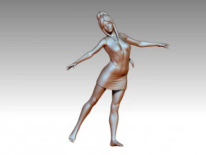 Woman Ballet Dancer 3D Print Model