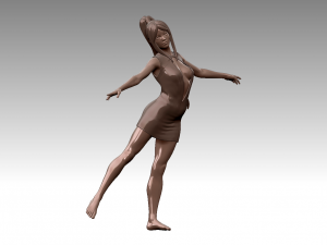Woman Ballet Dancer Modèles 3D en vedette