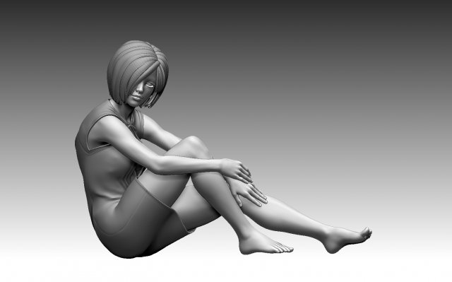 Woman 3Dプリントモデル .c4d .max .obj .3ds .fbx .stl .blend 