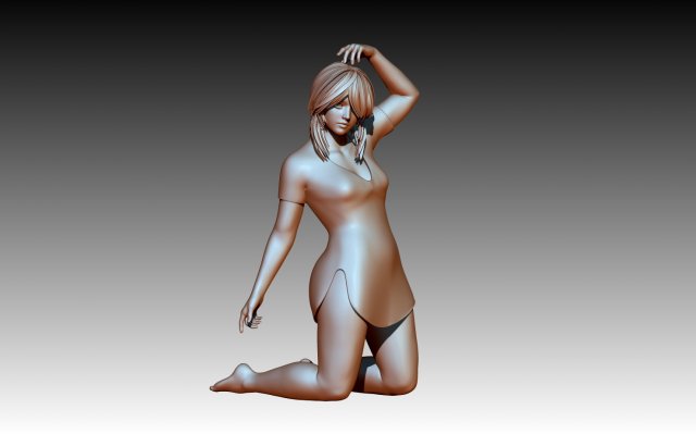 Woman 3D-printmodel .c4d .max .obj .3ds .fbx .stl .blend 
