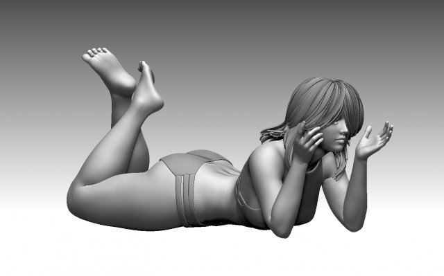 Woman 3D 打印模型 .c4d .max .obj .3ds .fbx .stl .blend