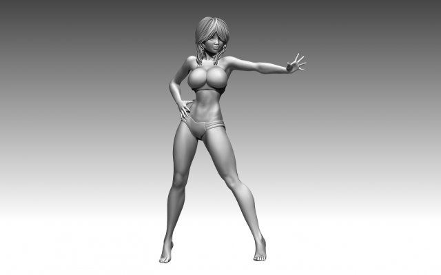 Woman 3D Print Model .c4d .max .obj .3ds .fbx .stl .blend 