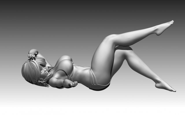 Woman 3D Print Model .c4d .max .obj .3ds .fbx .stl .blend
