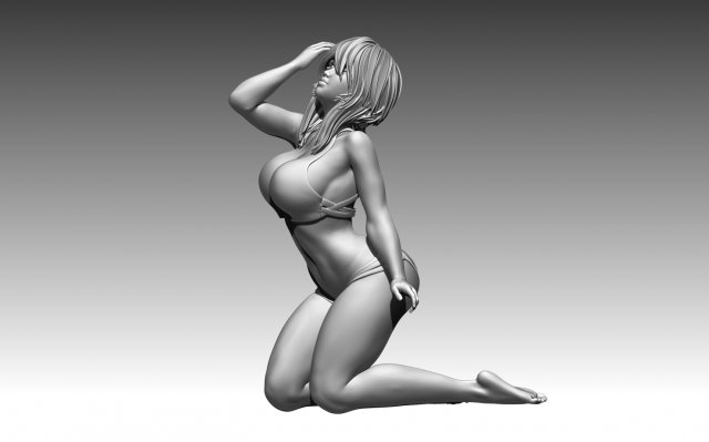 Woman 3D 프린트 모델 .c4d .max .obj .3ds .fbx .stl .blend 