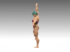 Woman Body Builder 3D Print Model