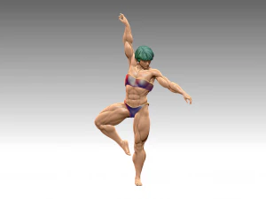 Woman Body Builder 3D Print Model