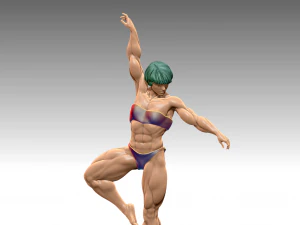 Woman Body Builder 3D Print Model