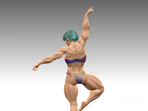 Woman Body Builder 3D Print Model