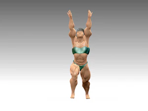 Woman Body Builder 3D Print Model