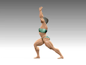 Woman Body Builder 3D Print Model