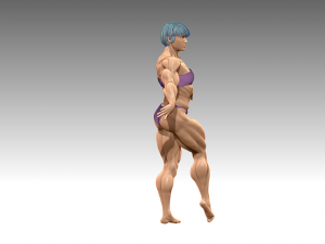Woman Body Builder 3D Print Model