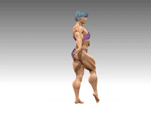 Woman Body Builder 3D Print Model