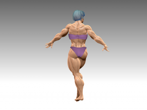 Woman Body Builder 3D Print Model