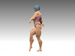Woman Body Builder 3D Print Model