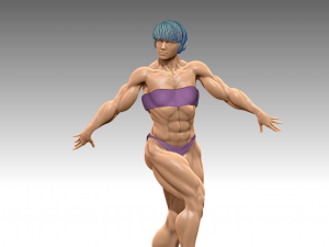 Woman Body Builder 3D Print Model