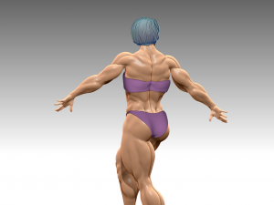 Woman Body Builder 3D Print Model
