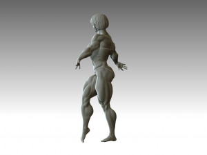 Woman Body Builder 3D Print Model