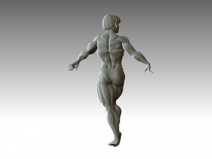 Woman Body Builder 3D Print Model