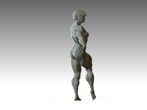 Woman Body Builder 3D Print Model