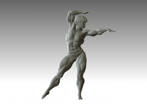 Woman Body Builder Modèles 3D en vedette