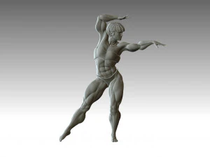 Woman Body Builder 3D Print Model