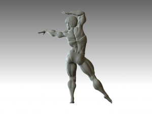 Woman Body Builder Modèles 3D en vedette