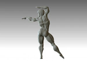 Woman Body Builder 3D Print Model