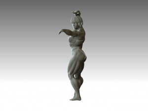 Woman Body Builder Modèles 3D en vedette