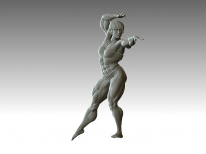 Woman Body Builder Modèles 3D en vedette