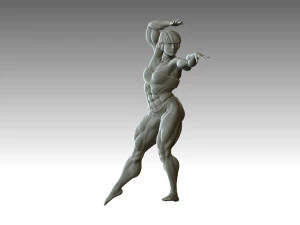 Woman Body Builder 3D Print Model