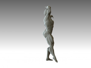 Woman Body Builder Modèles 3D en vedette