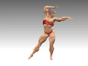 Woman Body Builder 3D Print Model