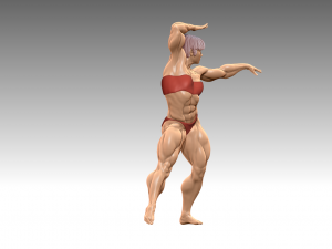 Woman Body Builder Modèles 3D en vedette