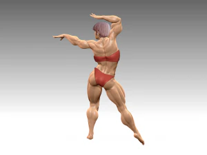 Woman Body Builder 3D Print Model